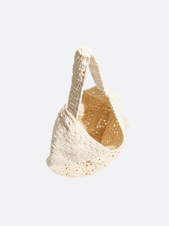 Bolso de crochet beige