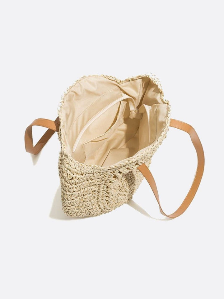 Bolso de paja y crochet